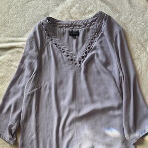 The Limited Lavender V-Neck Blouse large
